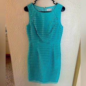 CALVIN KLEIN BLUE DRESS SIZE 6 BARELY USED!!!